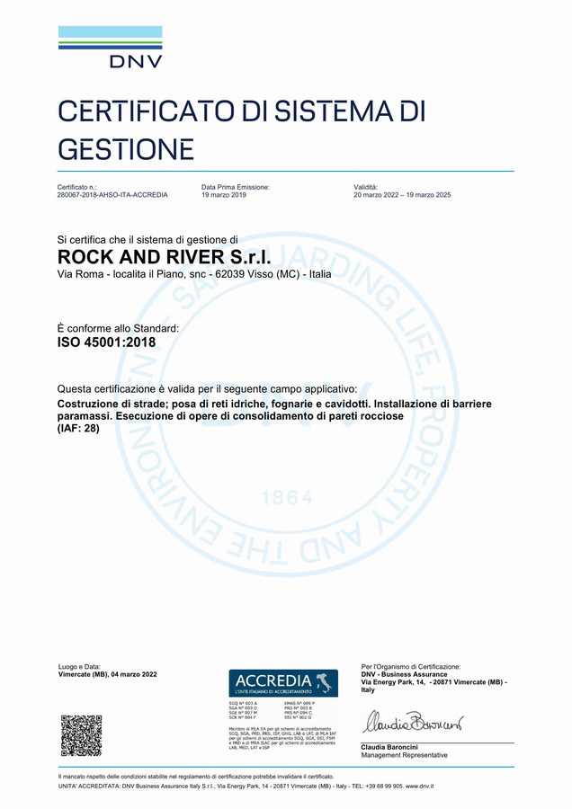 Conformità ISO 45001:2018